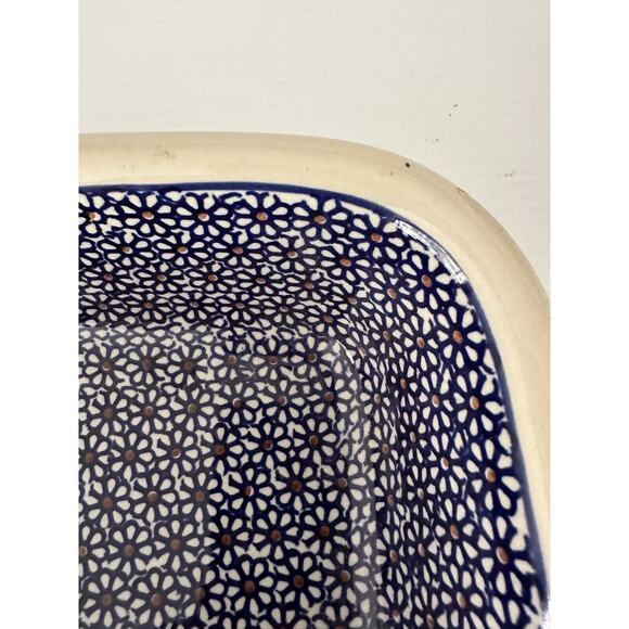 Polish Pottery Boleslawiec Rectangular Flowers Serving Baking Dish Stoneware - Picture 11 of 12